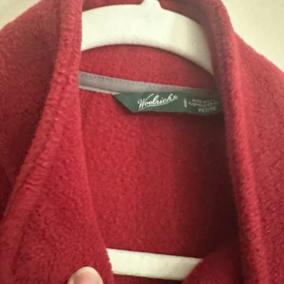 Woolrich Scarlet Fleece Vest size Large Petite - Picture 2 of 8